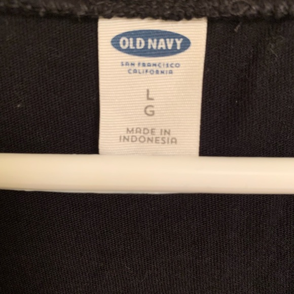 Old Navy Black Top with Kangaroo Pocket - Picture 3 of 4